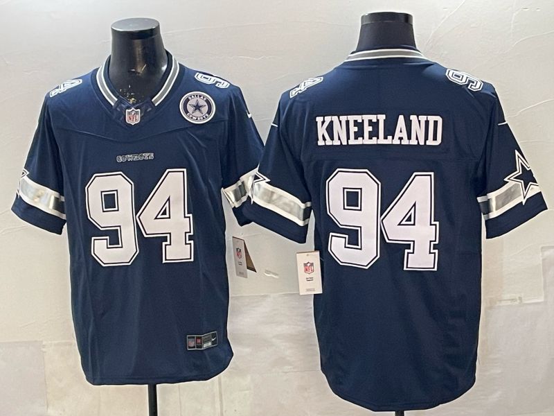 Men 2026 Dallas Cowboys #94 Kneeland Blue 3th generations Nike Limited NFL Jersey style 09